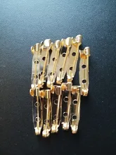 50 unids/lote 15 20 25 30 35 mm broche de Clip pines alfileres de seguridad broche ajustes en blanco Base para la fabricación de la joyería DIY suministros