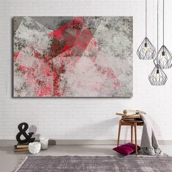 

Red White Abstract Canvas Painting