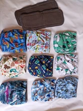 [Littles & Bloomz]-insertos de carbón de bambú de microfibra lavables reutilizables, 2 uds., forros de refuerzo para cubierta de pañal de tela