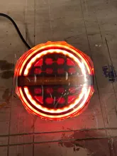 MICTUNING-Luz LED redonda para remolque, luz ámbar de 5,3 pulgadas con luz de freno/DRL/ Flow, señal de giro ámbar para coche, camión, barcos, Buses y furgonetas, 2 uds.