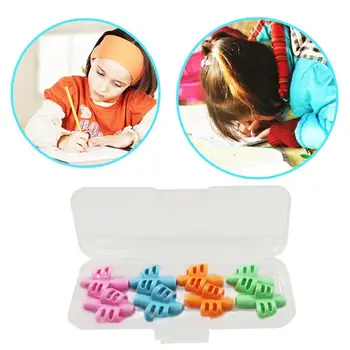 

8 Pcs Tools Two Finger Pencil Holder Ergonomic Non-toxic Writing Aid Grip Silicone Soft Training Posture Correction For Kids New