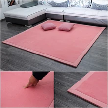 Однотонные розовые ковры для гостиной из кораллового флиса, мягкие коврики, журнальный столик, диван, ковер для детей, игровой коврик, современный коврик с короткими татами
