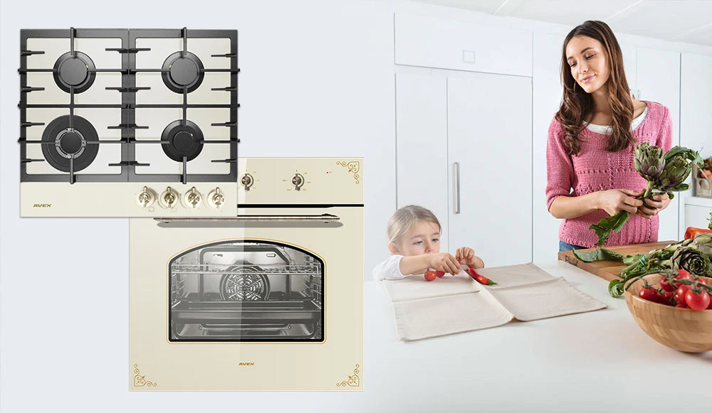 Set the cooktop AVEX HM 6042 RY and electric oven AVEX RYM 6090 F