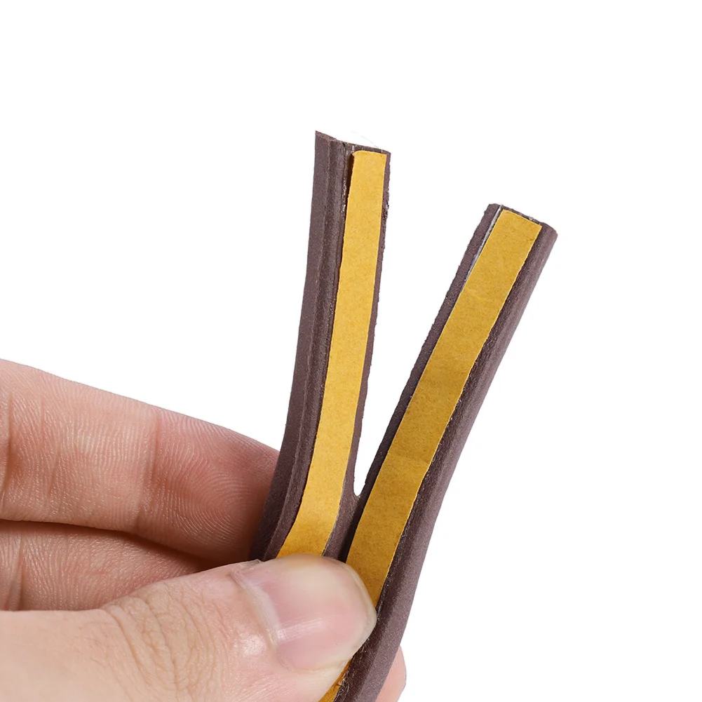 Коричневая длинная поролоновая дверная Изоляция типа D технология закрытого вспенивания с защитой от столкновений и пыли насекомых