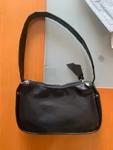 Bolso de piel sintética suave para mujer, bolsa de hombro pequeña de diseño a la moda, Color sólido Retro, Color púrpura