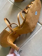 DIPLIP-zapatos de baile latino para mujer, calzado de baile de Tango con fondo suave, tacón alto de 9cm, para Salsa