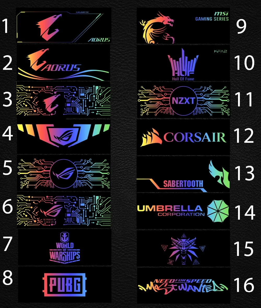RGB Бэкплейт для видеокарты