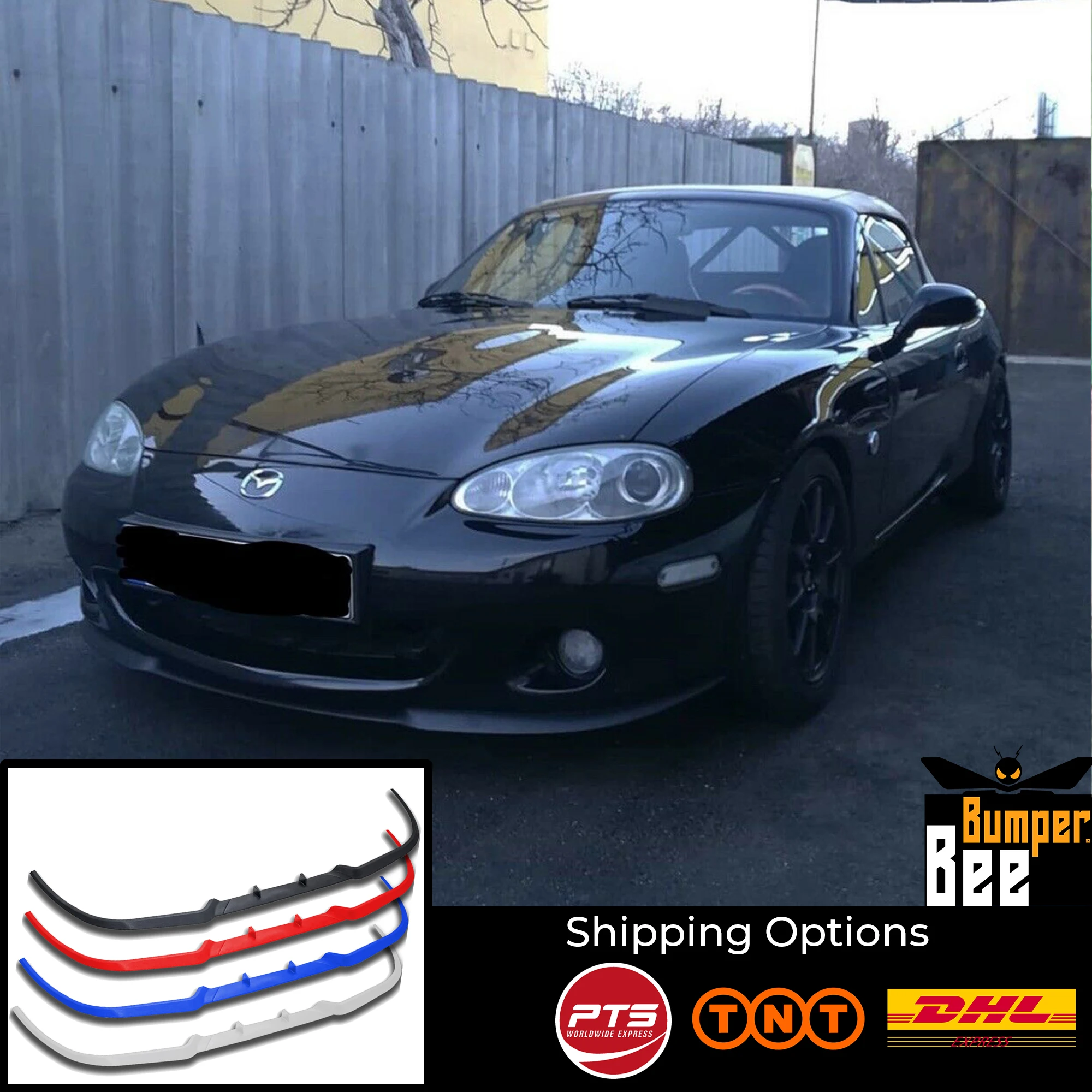 Для MAZDA MIATA / MX5 NB CUPRA R передний спойлер бампер для губ евро Универсальный 3 шт. обвес