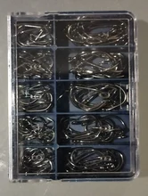 Fishing-Hooks-Set Sea-Tackle Pet-Accessories Carbon-Steel 100pcs/Box Barbed-Carp 10-Sizes