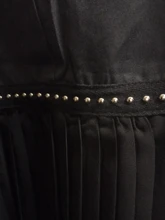 Nueva moda mujer verano coreano Estilo negro camisa plisada vestido de gasa con diseño de retales de señoras lindo Casual Midi Dress traje 6168