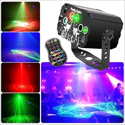 Lumières Disco de fête DJ Disco, projecteur LED, lampe stroboscopique, fête d'anniversaire, boîte de voiture, Bar, karaoké, son de noël activé 