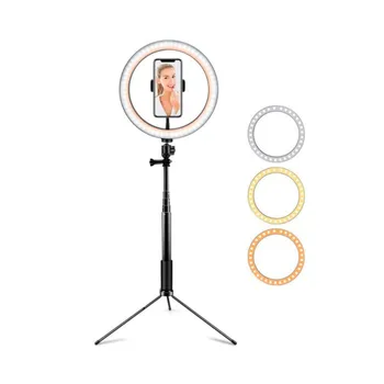 

Light Ring 30cm + table top tripod 2m- 3 different light color intensities (3200K - 5600K)