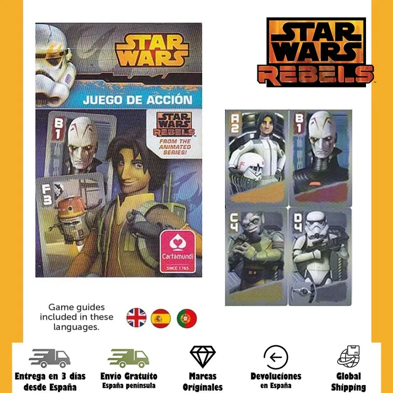 Cartamundi, Stepper, Disney, Star Wars Rebel, Star Wars, Rebel, Azione Di Gioco E Famiglie Da 32 Lettere, Tavolo, Gioco, Bambini, Famiglia, Serie Anim
