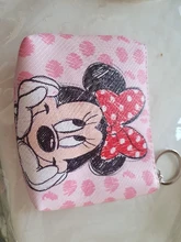 Disney-cartera con caricaturas para niños, monedero de Mickey Mouse, regalo para niña y niño, bolso de almacenamiento con llave colgante, Cartera de paquete para chico y Frozen