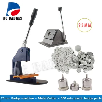 

New 25MM button maker machine + 25mm metal paper Cutter + 500pcs 25mm pin button materials