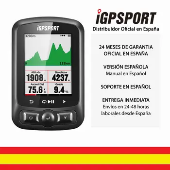 

IGPSPORT iGS618 (Spanish Version)-GPS + GLONASS + Beidu bicycle cycle computer. Tracking routes, Pantall 2.2 "ANT + alarms