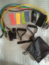 17 unids/set de Bandas Elásticas de resistencia, gimnasio puerta ancla correas resistir Kit de banda de ejercicio de Yoga banda expansor de Fitness lazo tubo tira