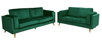 

Sofa set VALENTINO, 3 and 2 squares, Green Velvet