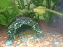 Aquarium Turtle Cave Fish-Hiding Reptile Hide Habitat-Decor Basking Landscaping