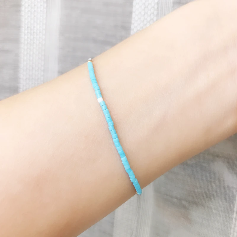 Miyuki браслет Pulseras ручной работы из голубого золота мульти стеклянные хрустальные браслеты браслет для женщин прелестная веревка цепочка бусины любовь ювелирные изделия