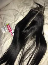 Bling-pelo liso brasileño con cierre para mujer, 2x6, pelo de bebé, parte media, cierre de pelo humano Remy, encaje suizo, Color Natural, 8-22