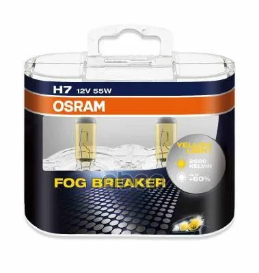 Комплект Ламп H7 12v 55w Px26d Fog Breaker 60% Больше Света 2600к 2шт.(1к Т) Osram арт. 62210FBRHCB|Передние