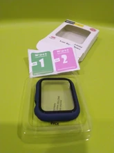 Cristal + funda para Apple Watch, Protector de pantalla, accesorios para apple watch, 44mm, 40mm, 42mm, 38mm, serie iWatch 5 4 3 6 se