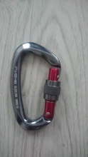 Mosquetón de escalada de rocas en forma de D para exteriores, cierre de tornillo Maestro de seguridad, equipo de escalada, 25KN