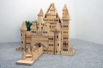 

66 Pcs Wooden Building Bloacks Set Development Toys Gift for Kids Boy UK