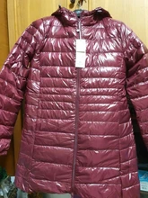 Chaqueta larga con capucha para mujer, abrigo ultraligero de plumón de pato blanco para otoño e invierno, Parkas portátiles, color liso, 7XL