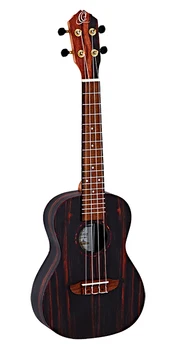 

RUEB-CC Ebony series ukulele concert, with cover, Ortega