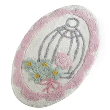 Коврик для ванной | коврик для ванной нескользящие Противоскользящие коврики Сладкая птица 60X100 см серый