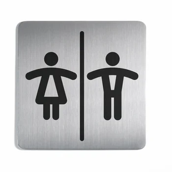 

Pictogram WC female/male 150x150mm silver