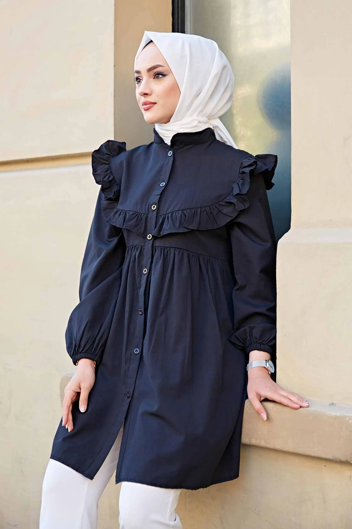 Túnica larga para Mujer, ropa islámica hiyab, moda de Dubái, Blusas tipo Kimono musulmán de manga larga para Mujer 2021