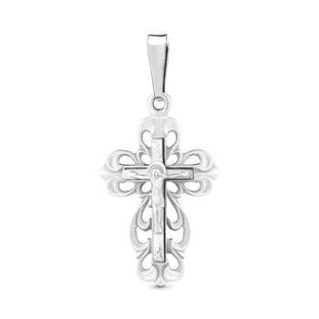 

Aquamarine Orthodox cross without inserts, 925 sterling silver