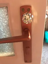 10 Uds acrílico Perillas de cristal tirador del cajón del armario perilla de manija de puerta en forma de diamante de la perilla de gabinete accesorio de muebles para el hogar sin tornillos