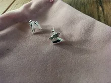 ANENJERY-pendientes de arco circular de Plata de Ley 925, joyería Retro Simple, regalo de San Valentín para pareja, S-E1373 al por mayor