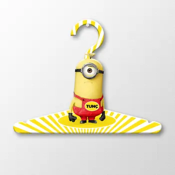 

Personalized Minions Design Wooden Children Clothes Hanger-3