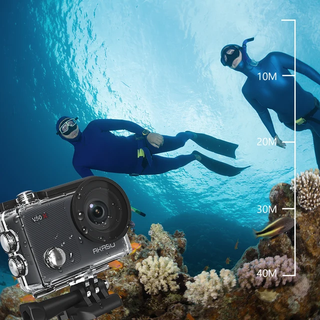 AKASO V50X Action Camera 4K Wifi Underwater EIS Cam Touch Screen - Eklas