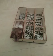 Hamster Maze Wooden Tube Tunnel Cage Seesaw House Swing Small Animals Pet Toys