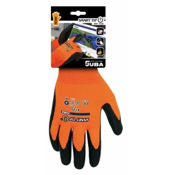 

GLOVE TOUCH SCREEN XL10 P/POLIESTERU. SMART TIP NYL ORANGE JUBA