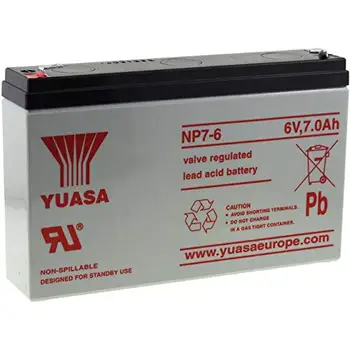 

Yuasa NP7-6 6V 7Ah lead acid battery, 6v rechargeable battery, 6v battery, rechargeable 6v battery, battery, lead acid battery.