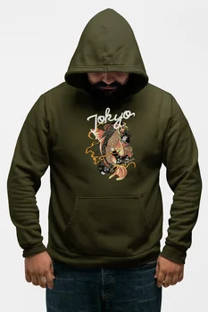 

Angemiel Wear Tokyo Fish Green Men 'S Hooded Sweatshirt