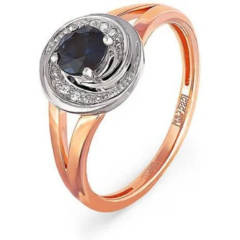 

Kabarovsky ring with sapphire and diamonds in red gold