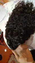 Peluca rizada brasileña de ondas profundas 13x4, pelucas de cabello humano con encaje frontal, prearrancada, sin pegamento, Remy, 4x4, cierre de encaje, 8-26 pulgadas, 150%