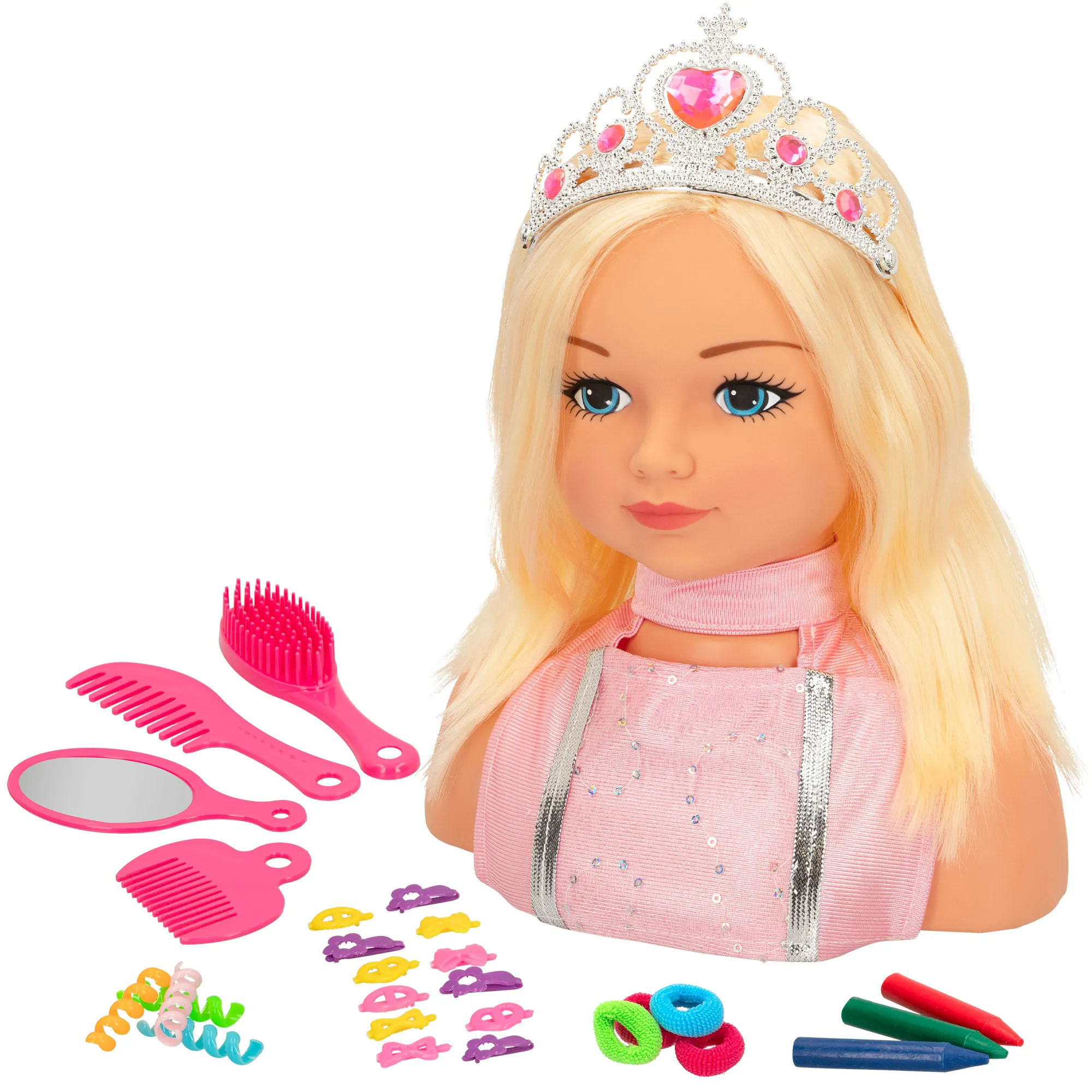 Busto Princesa María CB Toys Cabeza para peinar y maquillar Busto muñeca  para peinar y maquillar Juguetes niñas Maquillaje para niñas Muñecas  para peinar Juguetes de moda y belleza Cabeza muñeca para