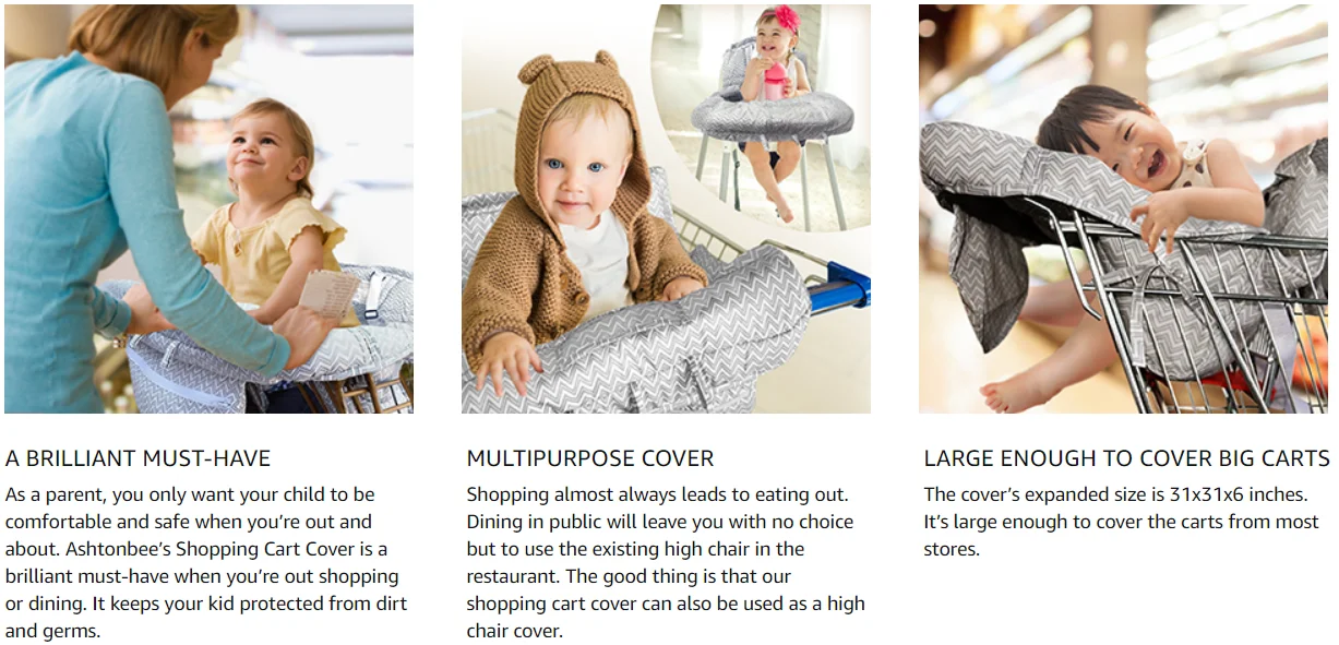 Boppy Shopping Cart Highchair Cover Covers Shopping Cart Baby 4 2