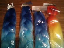 MISS ROLA-extensiones de cabello trenzado con brillante giro de 24 pulgadas, trenzas Jumbo con degradado, soporte de cabello sintético, venta al por mayor