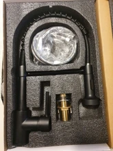 Grifos de latón para fregadero de cocina, escobilla, Palanca única, resorte extraíble, mezcladores, agua fría y caliente, grúa 9009