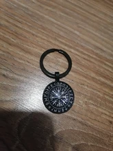 LLavero de pirata vikingo Vegvisir, colgante de cristal con patrón de brújula vikinga, el mejor regalo